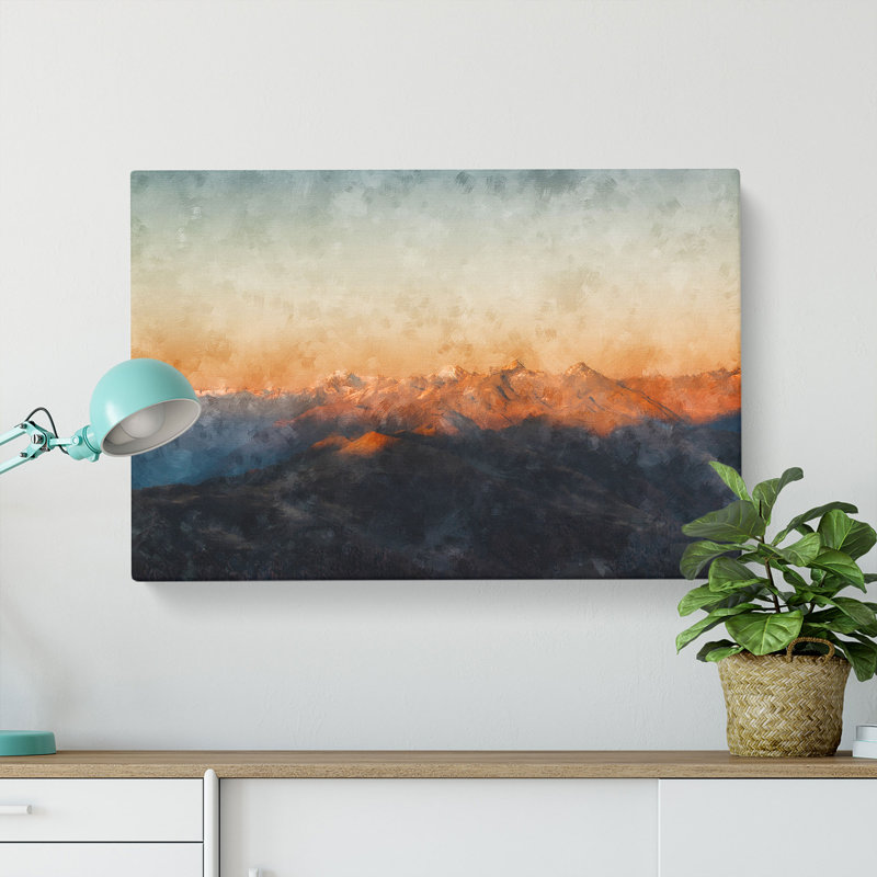 The Zillertal Alps In Italy - Wrapped Canvas Painting, 35cm H x 50cm W x 3cm D