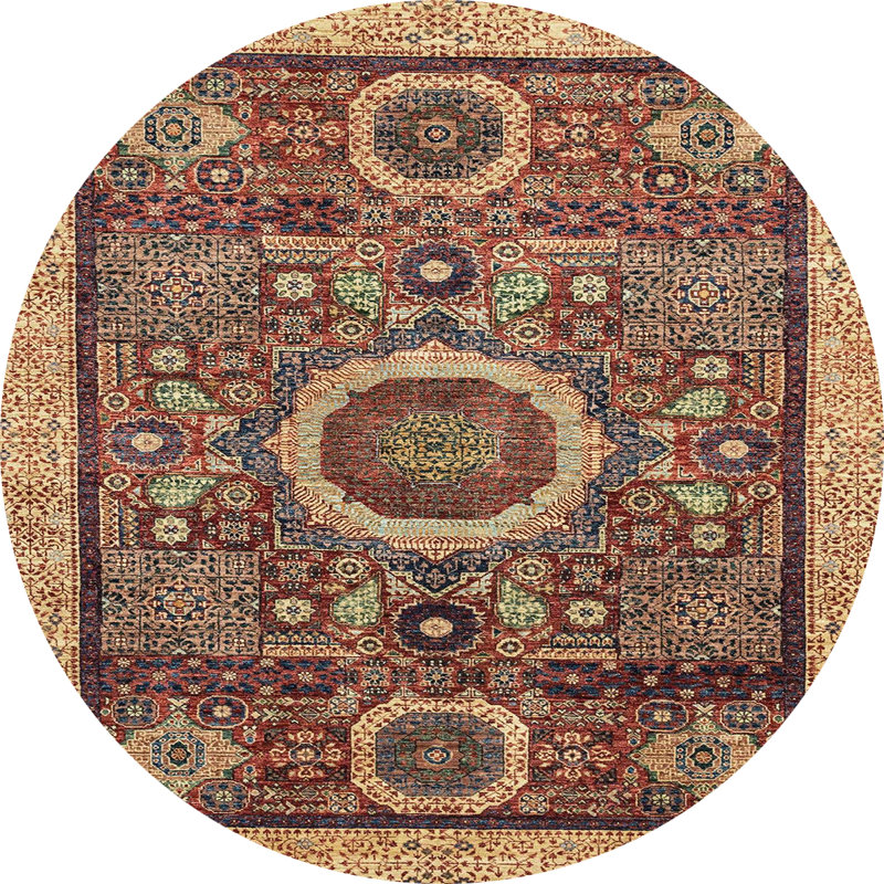 Abstract Indoor Rug, Round 6'