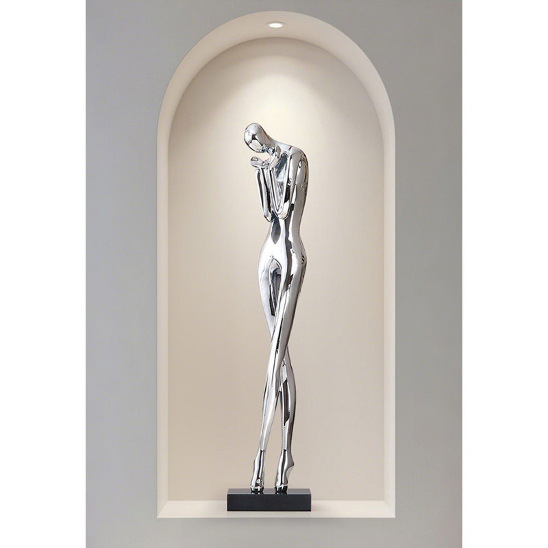 Figurine italienne en résine, Argent argent