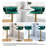 Ginko Modern Swivel Bar Stool with Backrest, Adjustable Height Kitchen Island Stool with Upholstered Seat and Footrest,-93498215-90489189