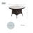 Outdoor Patio Dining Table - Round Rattan Table With Tempered Glass Top, Umbrella Hole & Hidden Assembly