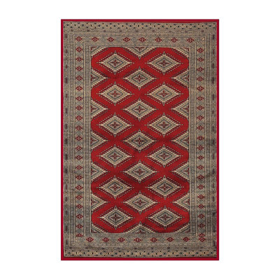 Tapis traditionnel rouge / brun