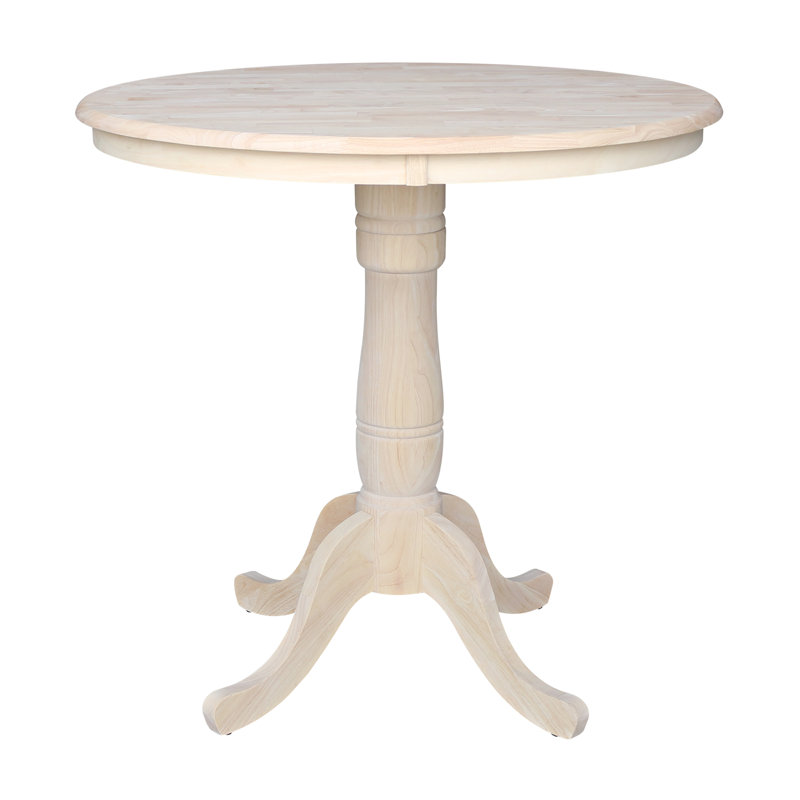 Table de salle à manger en bois massif Mosteller, Non fini, H 36 po x l 36 po x P 36 po