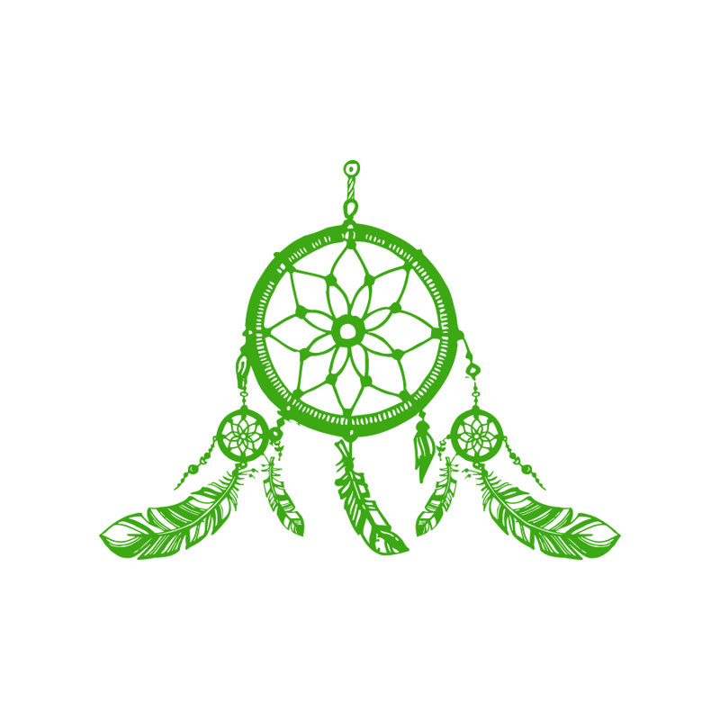 Décalcomanie murale dreamcatcher, Vert tilleul