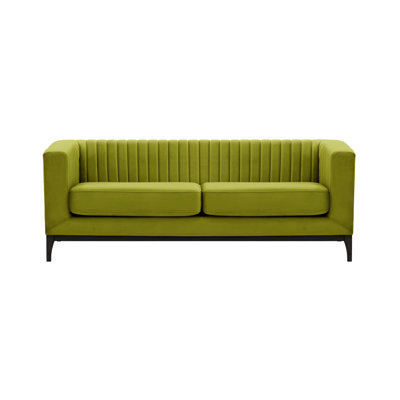 Buker Velvet Square Arms Sofa