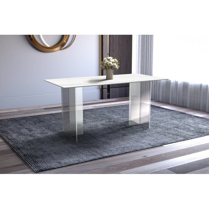 Deveau rectangulaire, Blanc gris, H 29,1 po x l 55,11 po x L 31,5 po