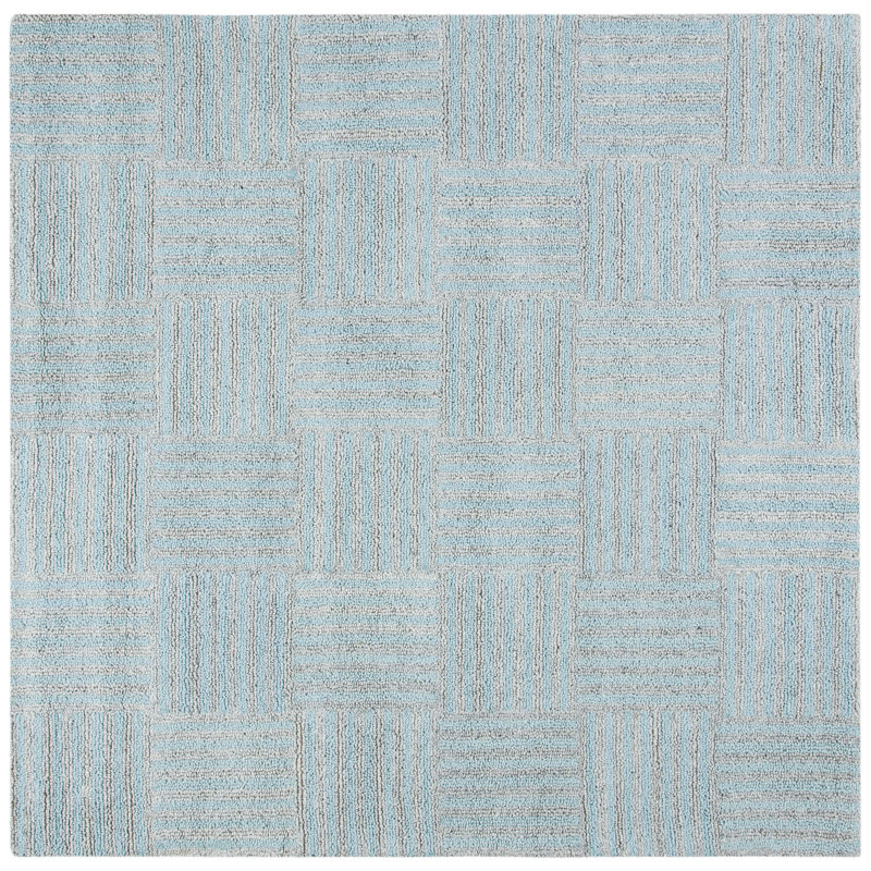 Stockton Hand Tufted Performance Striped Rug, Square 6'
