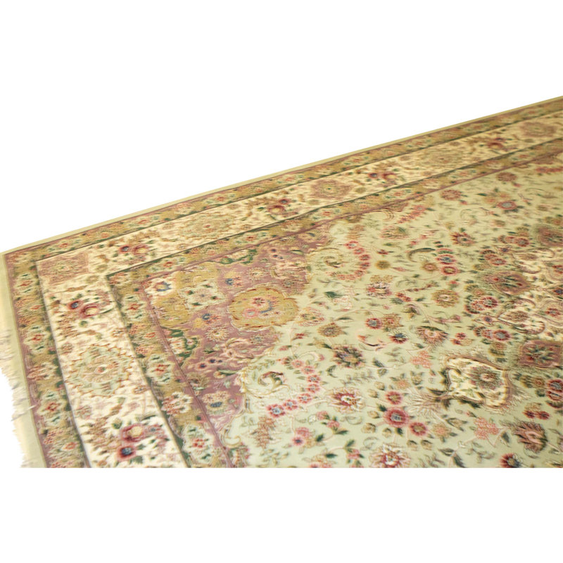 Tapis rectangulaire en laine noué à la main
