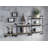 Brantley Oak & Sandy Black Finish Wall Rack, Industrial Style With Metal Frame And Durable MDF Shelves For Modern Decor.