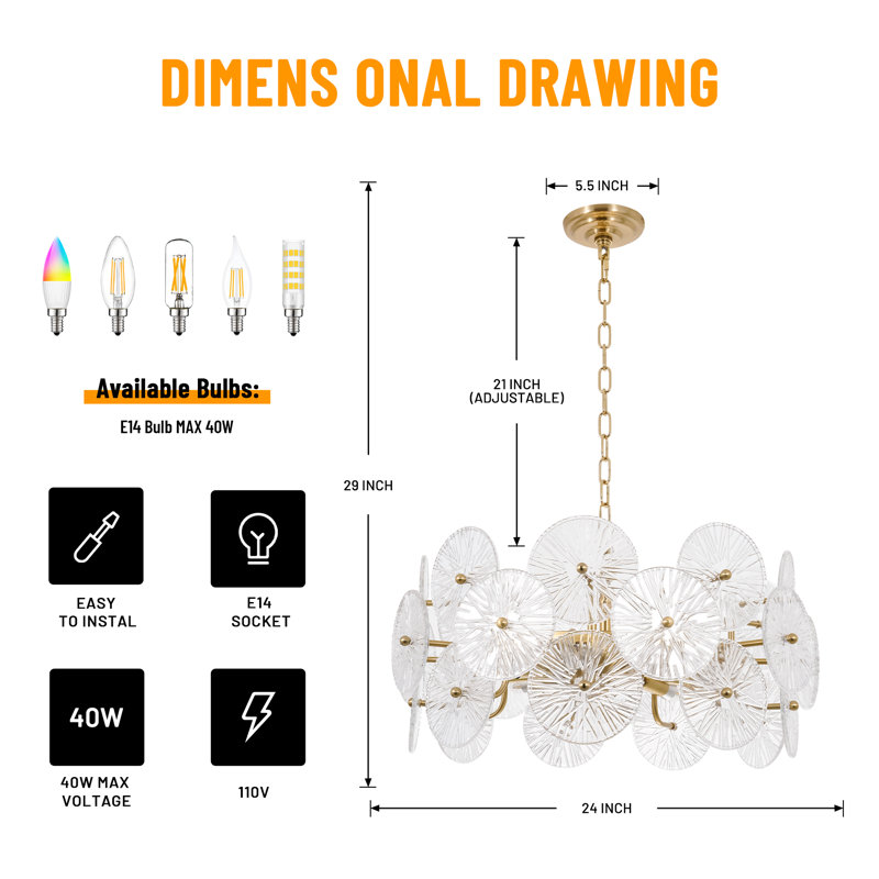  Asdrubal 9-Light Dimmable Wagon Wheel Chandelier