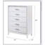 Commode blanche Haiden avec cinq tiroirs spacieux et des joints à queue d'aronde anglaise durables, parfaits pour le rangement moderne-508922716
