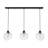 3 - Light Matte Black Kitchen Island Chandelier