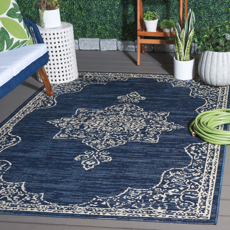 Tapis oriental d'intérieur / extérieur Brondby Performance, Rectangle 5 pi 1 po x 7 pi 6 po