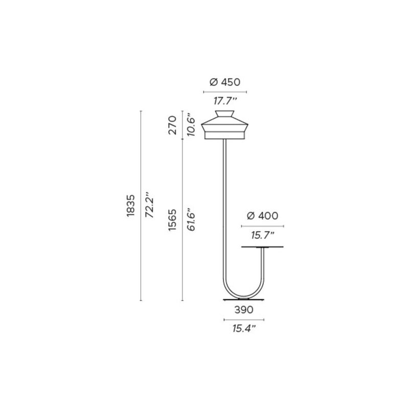 Calypso + Outdoor Floor Lamp, Yellow