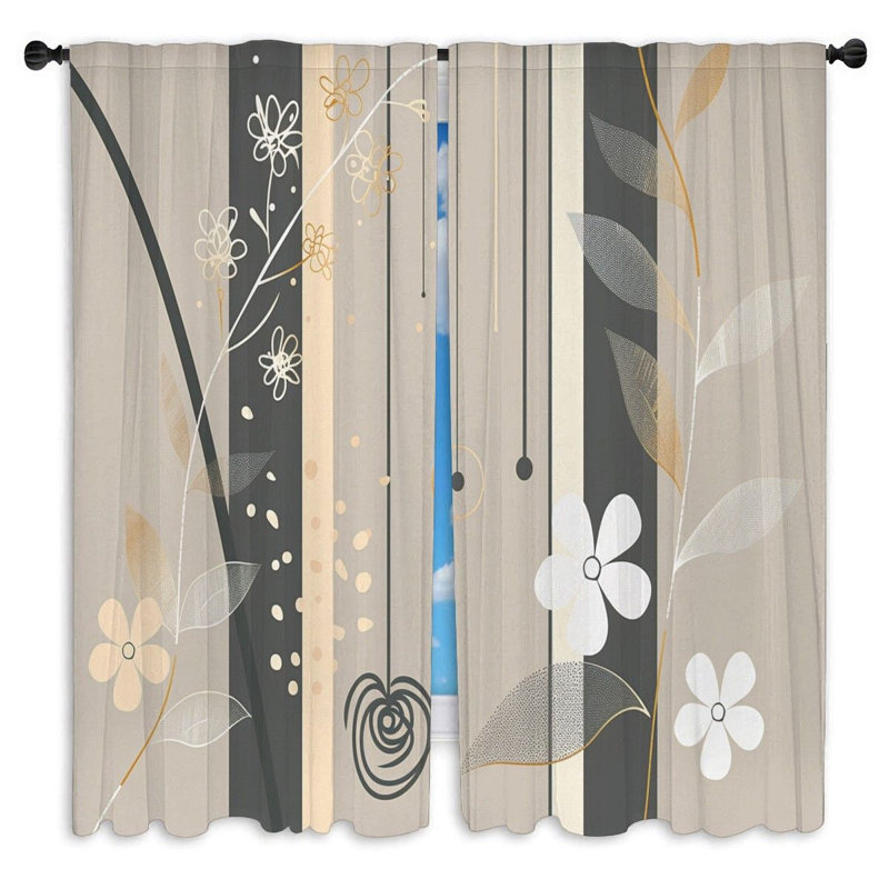 Paire de rideaux obscurcissant en polyester Javairia, L 20 po x L 52 po