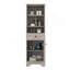 Armoire à linge, deux tablettes intérieures, deux tablettes ouvertes, une porte-300223256