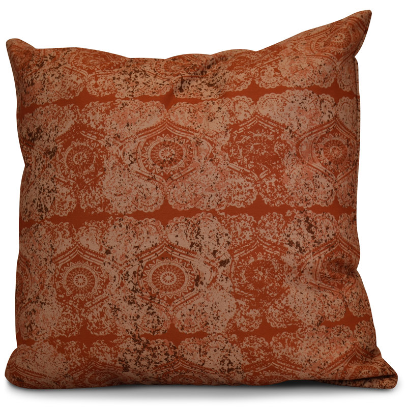 HH Revival Outdoor Reversible Throw Pillow, 20" H x 20" W x 2" D, Orange / Rust