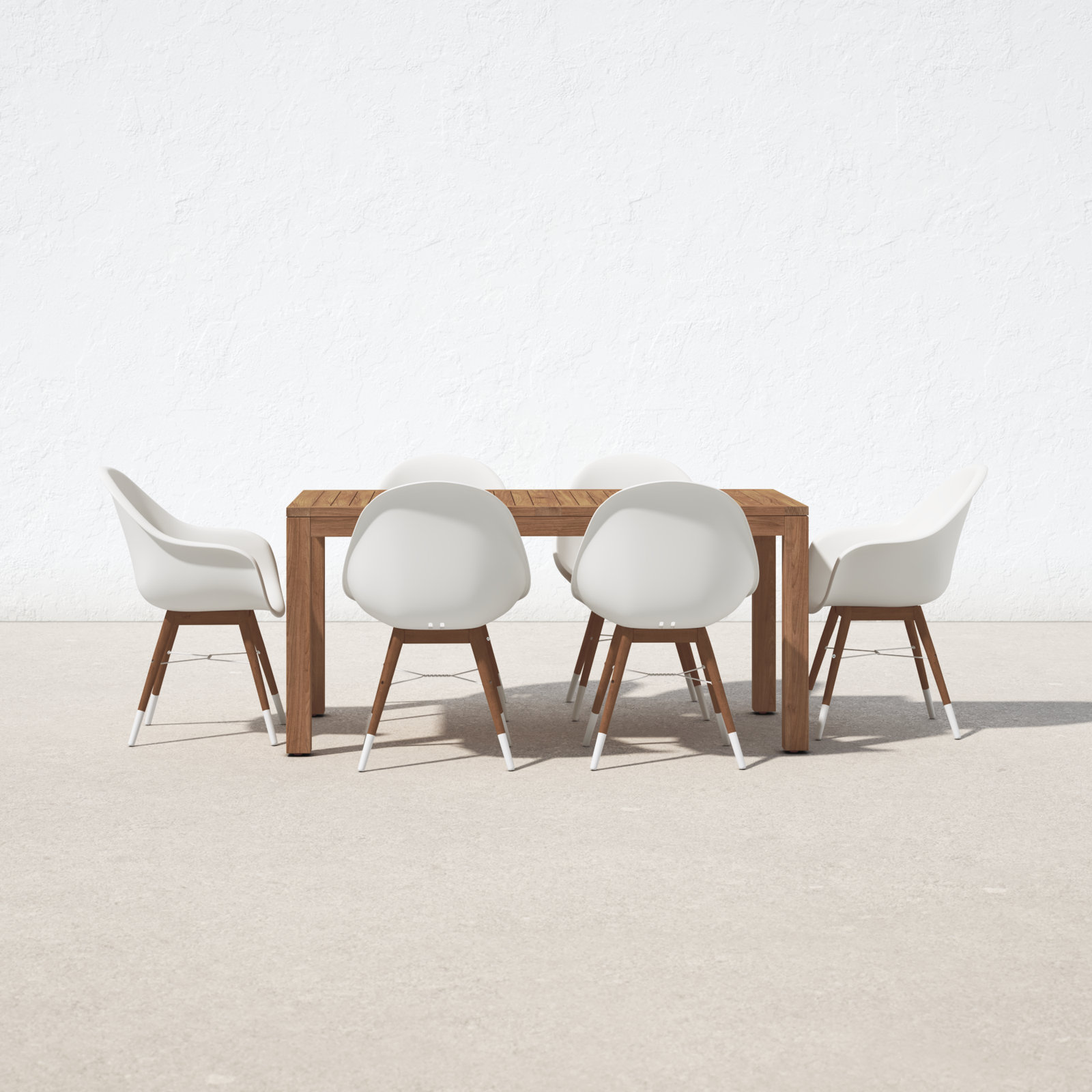 Shick 63" Teak Patio Dining Set