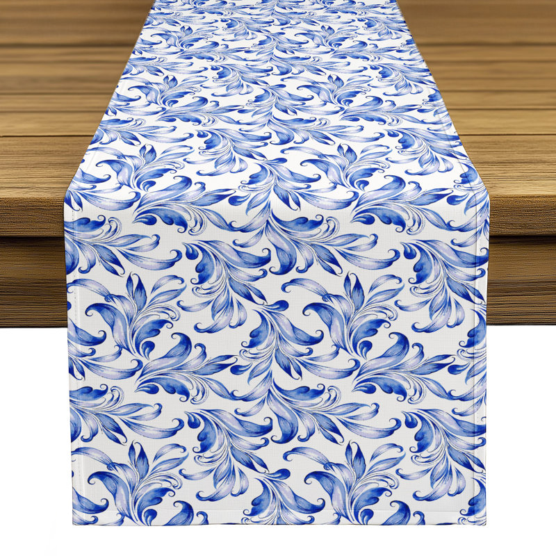 Thiele Traditional Leaves Table Runner, 72" L x 12" D
