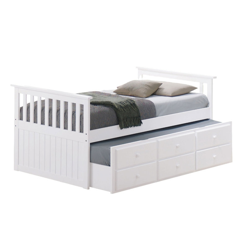 Transitional Style Captain Bed