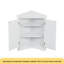 Armoire de rangement blanche triangulaire avec tablettes réglables, armoire de plancher autoportante pour la cuisine à domicile-717429158