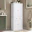 Armoire de rangement pour garde-manger de 72 po, armoires utilitaires autoportantes avec portes, tiroir et 3 tablettes réglables, garde-manger haut pour la cuisine, le salon, la salle à manger, la buanderie, blanc