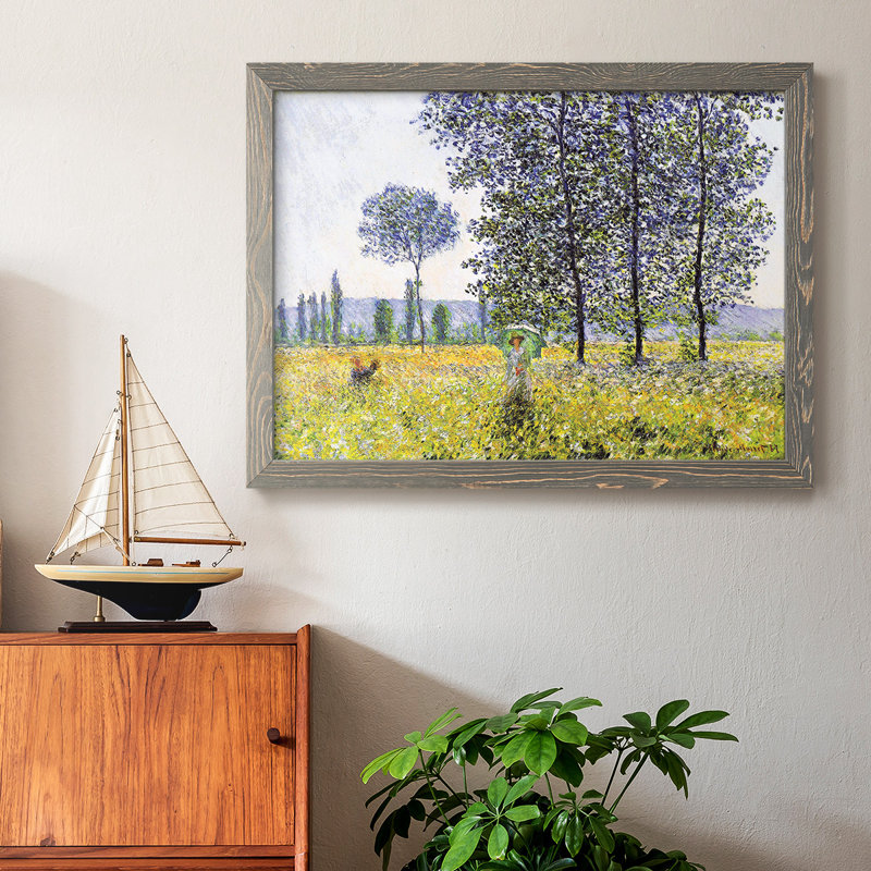 "Sunlight Effect Under The Poplars", 1887, reproduction d'art sur toile, Gris, H 26 po x l 38 po x P 1,5 po