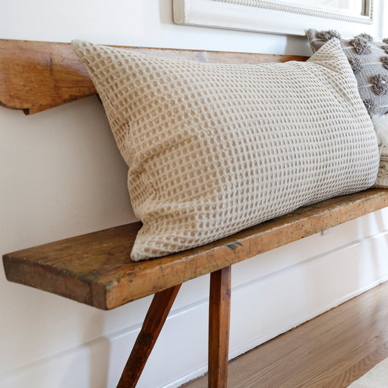 Zuma Lumbar Pillow Cover & Insert, Natural
