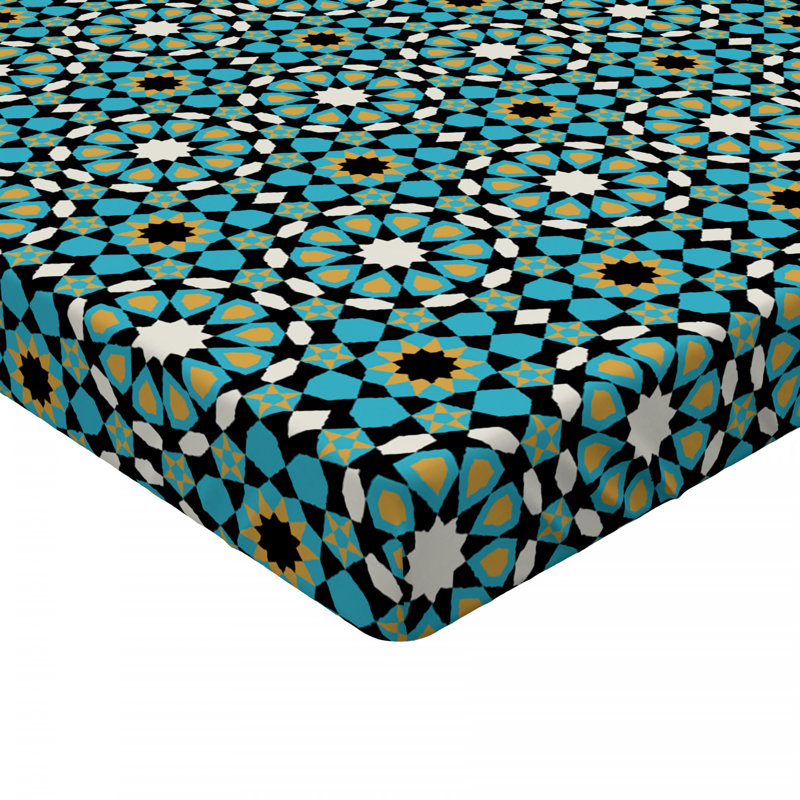Microfiber Geometric Fitted Sheet, Twin XL Fitted Sheet