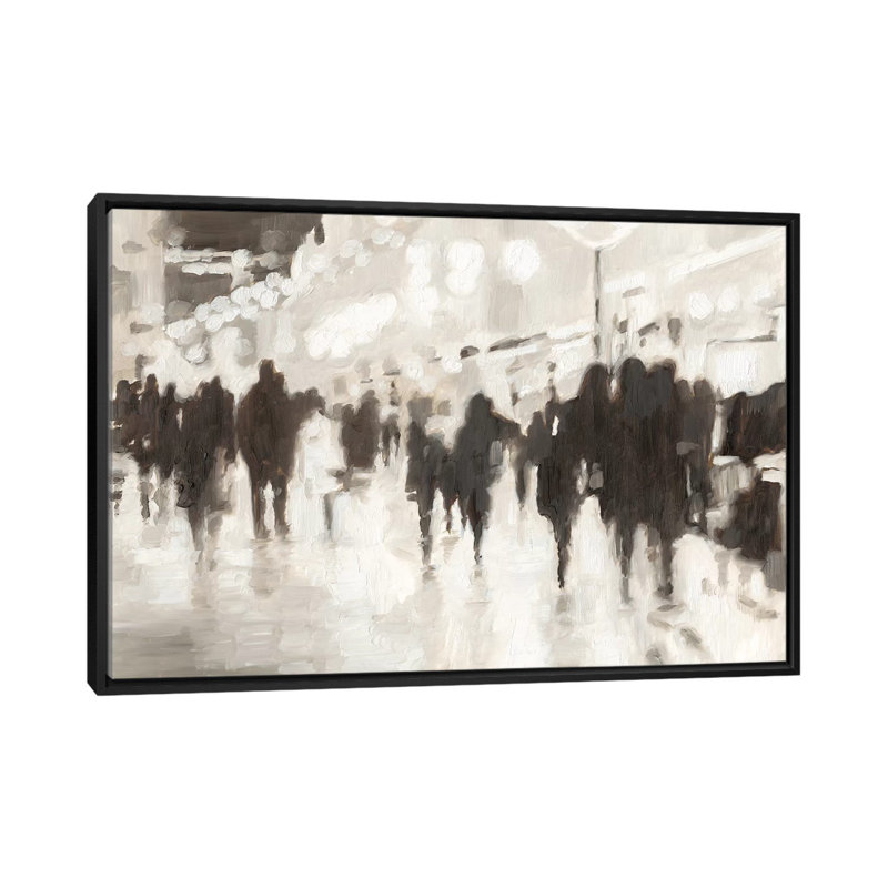 « Nocturne » par Ethan Harper, reproduction d’art, H 26 po x l 40 po x 1,5 po, Toile avec cadre noir, Pas de tapis