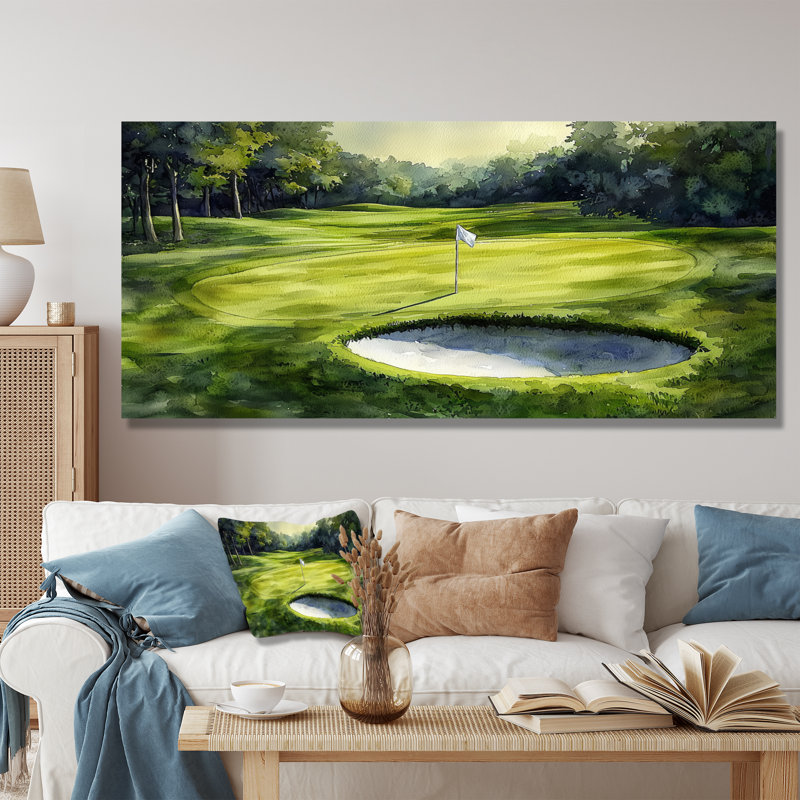 «Golf Course Champions Horizon II», reproduction de golf sur métal, H 28 po x l 60 po