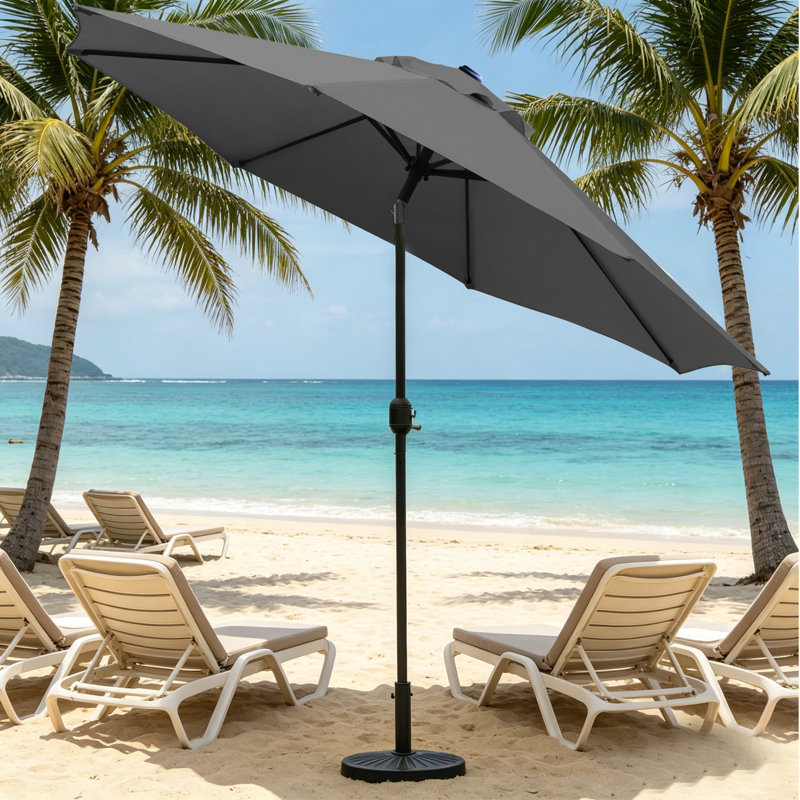 Parasol de marché inclinable 108 pi Jaenis, Vert foncé