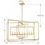 Kynlee 9 - Light Geometric Rectangle Chandelier