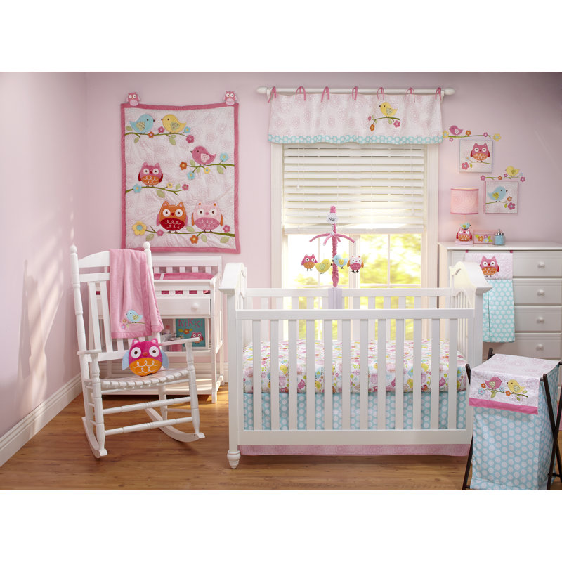 Ensemble de literie pour lit de bébé 4 pièces oiseau Shivansh