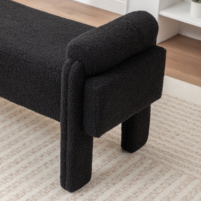 Kaybree Upholstered Bench, Black