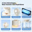 Ventilateur d'humidification 2 en 1 de bureau, ventilateur de bureau à brumisation rechargeable avec 3 vitesses, réservoir d'eau de 300 ml et veilleuse pour bureau de chambre à coucher