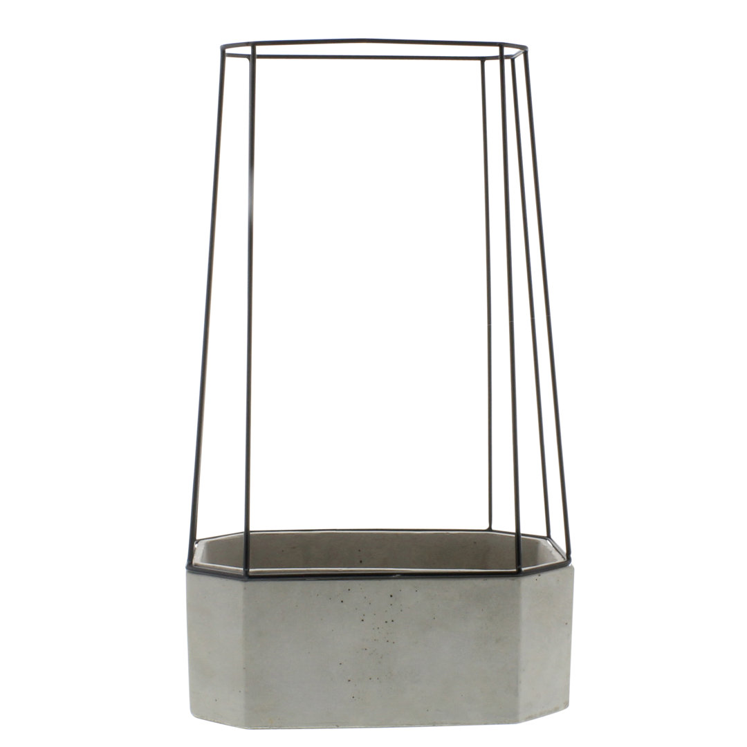 Longfellow Planter With Metal Cage Topper Brayden Studio®