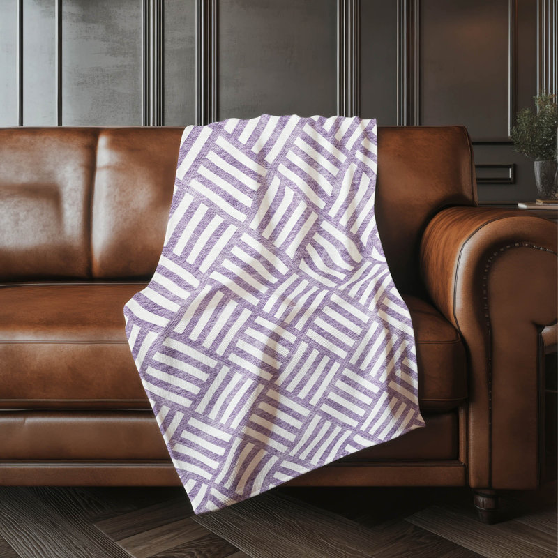 Jeté carré Addison Sherpa ASB620, Mauve
