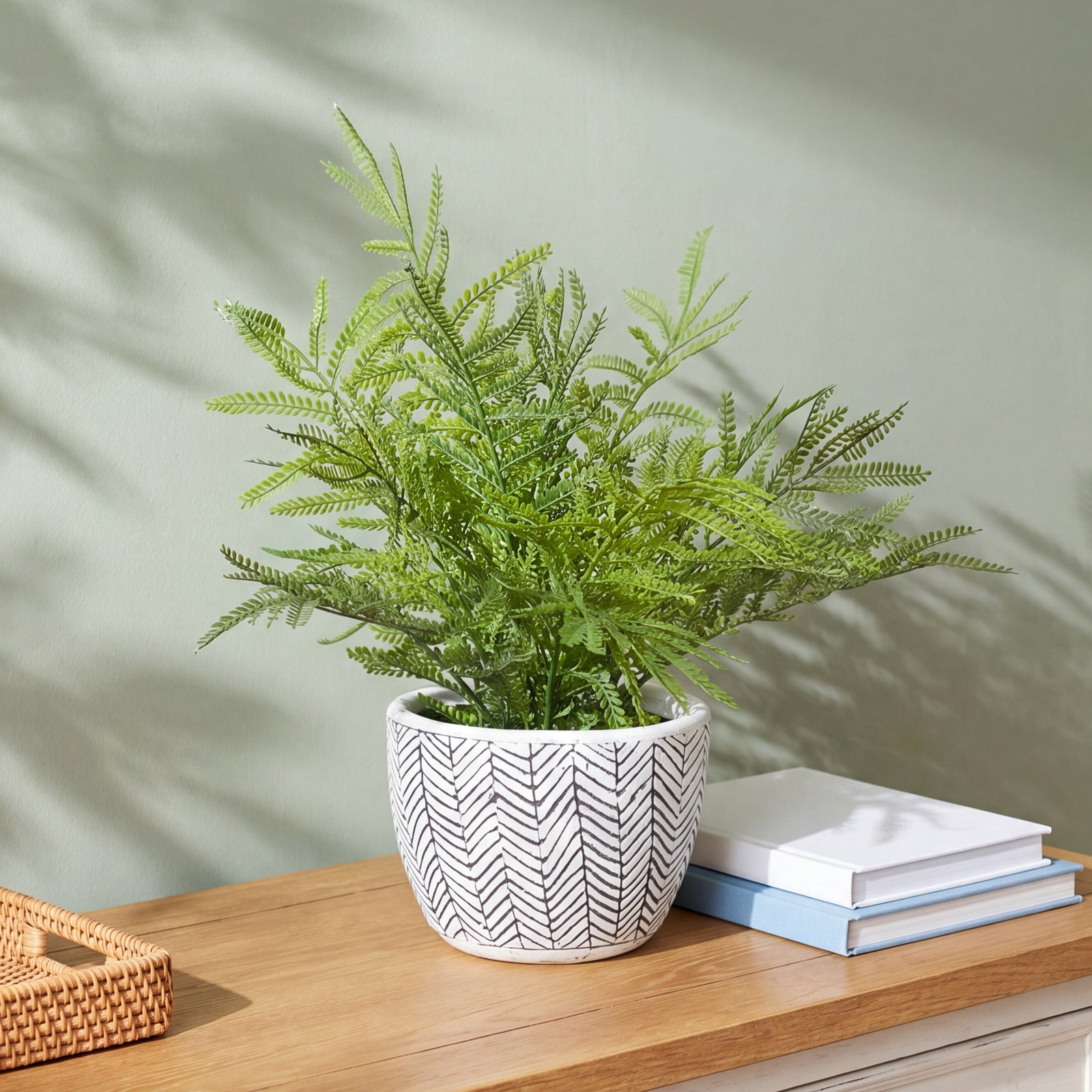 18" Fern Plant in Planter