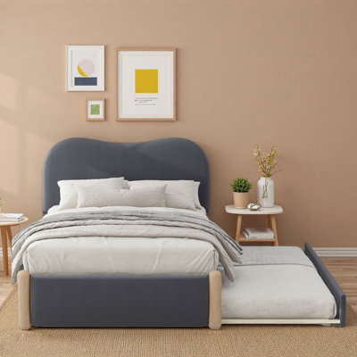 Upholstered Platform Bed With Trundle