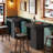 39.4" Tall Square Dining Table, Modern Counter Height Bar Table Pub Cocktail Table for Dining Room, Tavern, Coffee Corner, Party-1861232768