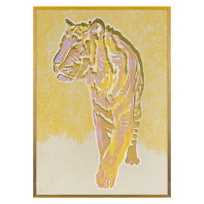 Yellow Tiger 2 Print by Todaro, Katie, Gold, 30" H x 22" W