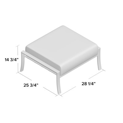 Repose-pieds d'extérieur avec coussin Fremont