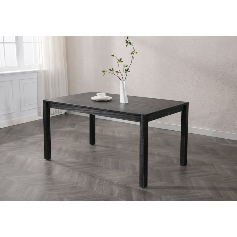 Table de salle à manger rectangulaire L 59 po x l 35,5 po Schautz, Noir brossé