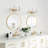 3-light dimmable glass iron mirror headlight