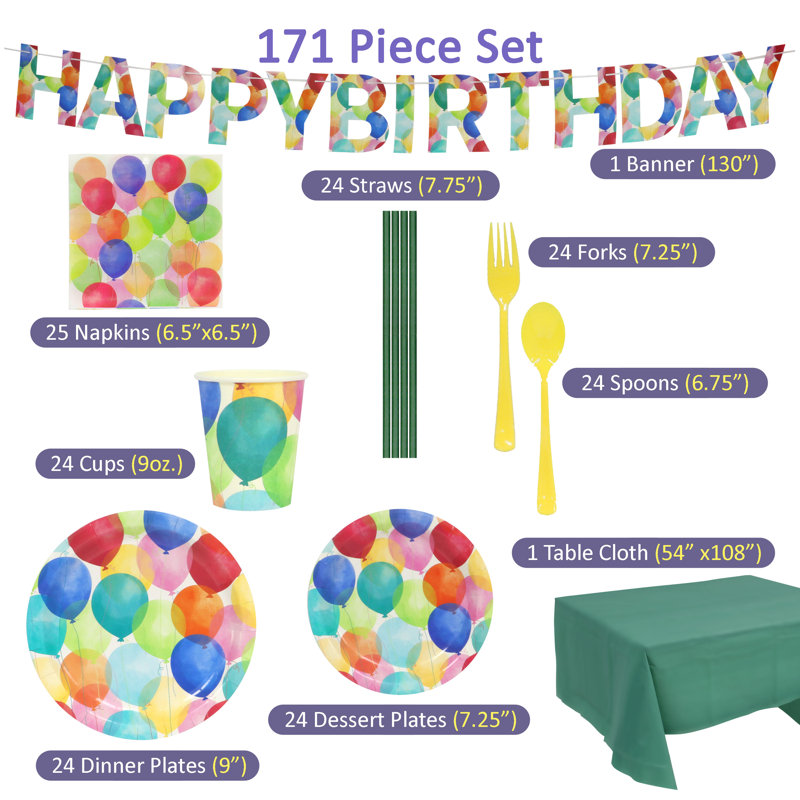 Ensemble d'accessoires de fête d'anniversaire