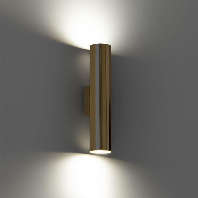 Wall lamp Bergmundur 2 polished gold, 6x8x30 cm, Golden Shine, 2 Lights