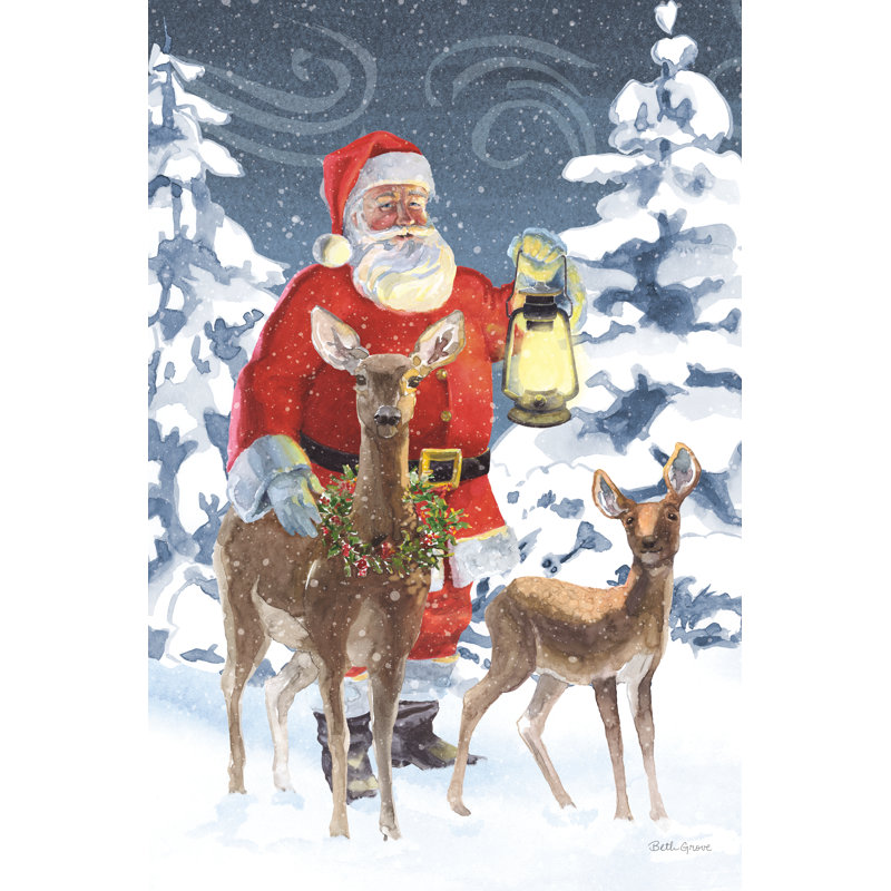 Santas List IV by Beth Grove - Wrapped Canvas Painting, 46cm H x 30cm W