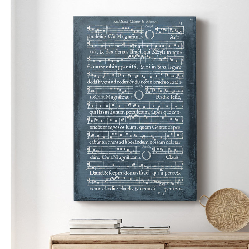 Graphic Songbook III - Toile tendue, art textuel, H 27 po x l 16 po x P 1,5 po