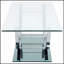 Table basse rectangulaire en U en verre Amelia, design moderne et spacieux pour des espaces de vie élégants.